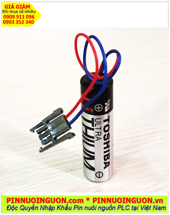 Toshiba ER6V (Zắc Mitsu), Pin nuôi nguồn PLC Toshiba ER6V lithium 3.6v AA 2000mAh, Xuất xứ NHẬT